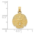 thumbnail image 4 of Diamond2Deal 14K Yellow Gold Sand Dollar Pendant for Women (L- 0.83 inch, W- 0.6 inch), 4 of 6