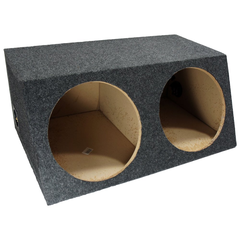 Sub Boxes Hatchback Dual 12" Subwoofer Unloaded Enclosure Box Walmart