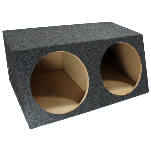 Sub Boxes Hatchback Dual 12" Subwoofer Unloaded Enclosure Box Walmart