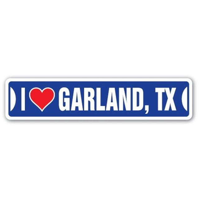 SignMission SSIL-Garland Tx Street Sign - I Love Garland, Texas