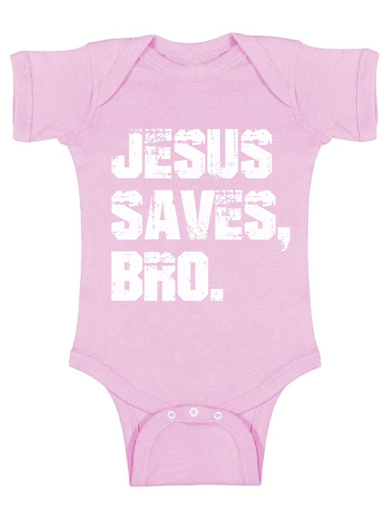 Awkward Styles Jesus Saves Bro Baby Bodysuit Short Sleeve for Newborn