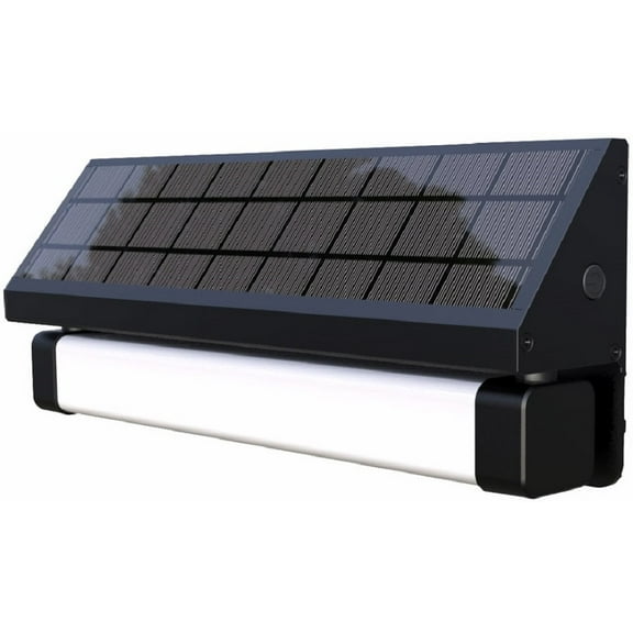 eLEDing Solar Power SMART 180Degree Sensor Selectable LED Flood Wall Light Black