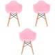 thumbnail image 3 of Juego de tres sillas Eames con descansabrazo para Niños y Niñas (ROSA), 3 of 4