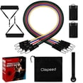 thumbnail image 1 of Clispeed 11PCS Conjunto de bandas de resistencia Bandas de entrenamiento apilables para ejercicios con anclaje de puerta Correas de tobillo Asas Bolsa de almacenamiento para gimnasia, 1 of 7