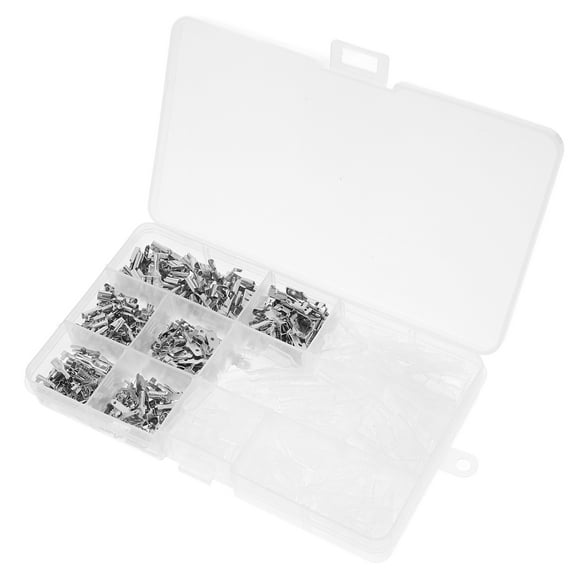 HOMOBABE Speaker Wiring Wire Spade Connectors Silver Plastic 360Pcs