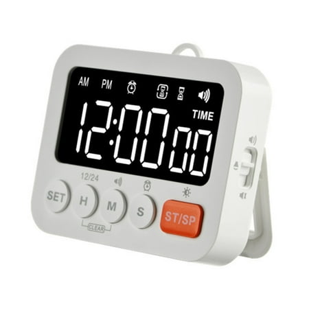 

Kitchen Timer Clock with Voice Control Cycle Timing for Home Working Daily Cooking