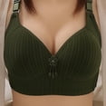 thumbnail image 3 of Sopiago Womens Seamless Push Up Bras No Underwire Full Coverage Comfortable Bra V Neck Bralettes Wireless Everyday Womens Bra Green,36, 3 of 3