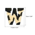 thumbnail image 2 of Uxcell Letter W Chenille Stitch Sew On Letter Patch Camouflage White 3.9" Chenille Embroidered Camo Letter Patch, 2 of 6