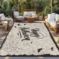 thumbnail image 2 of Happy Halloween Outdoor Rug for Patio/Deck/Porch, Non-Slip Large Area Rug 5 x 7 Ft, Beige Retro Farmhouse Horror Bats Cobweb Indoor Outdoor Rugs Washable Area Rugs, Camping Rug Carpet Runner, 2 of 8