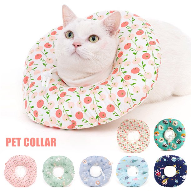 TOPOINT Cat Recovery Collar Cute Sun Flower Neck Cat Cones After