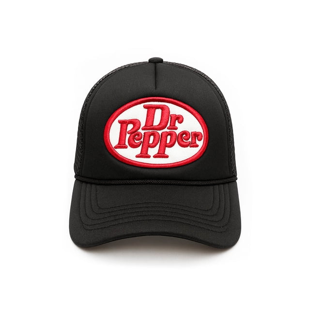 Dr Pepper Gorra trucker ajustable bordado 3D estilo para hombre cacucha
