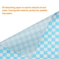 thumbnail image 4 of 100pcs Square Checkered Pattern Wax Paper Sheets 7" x 7", Blue, 4 of 7