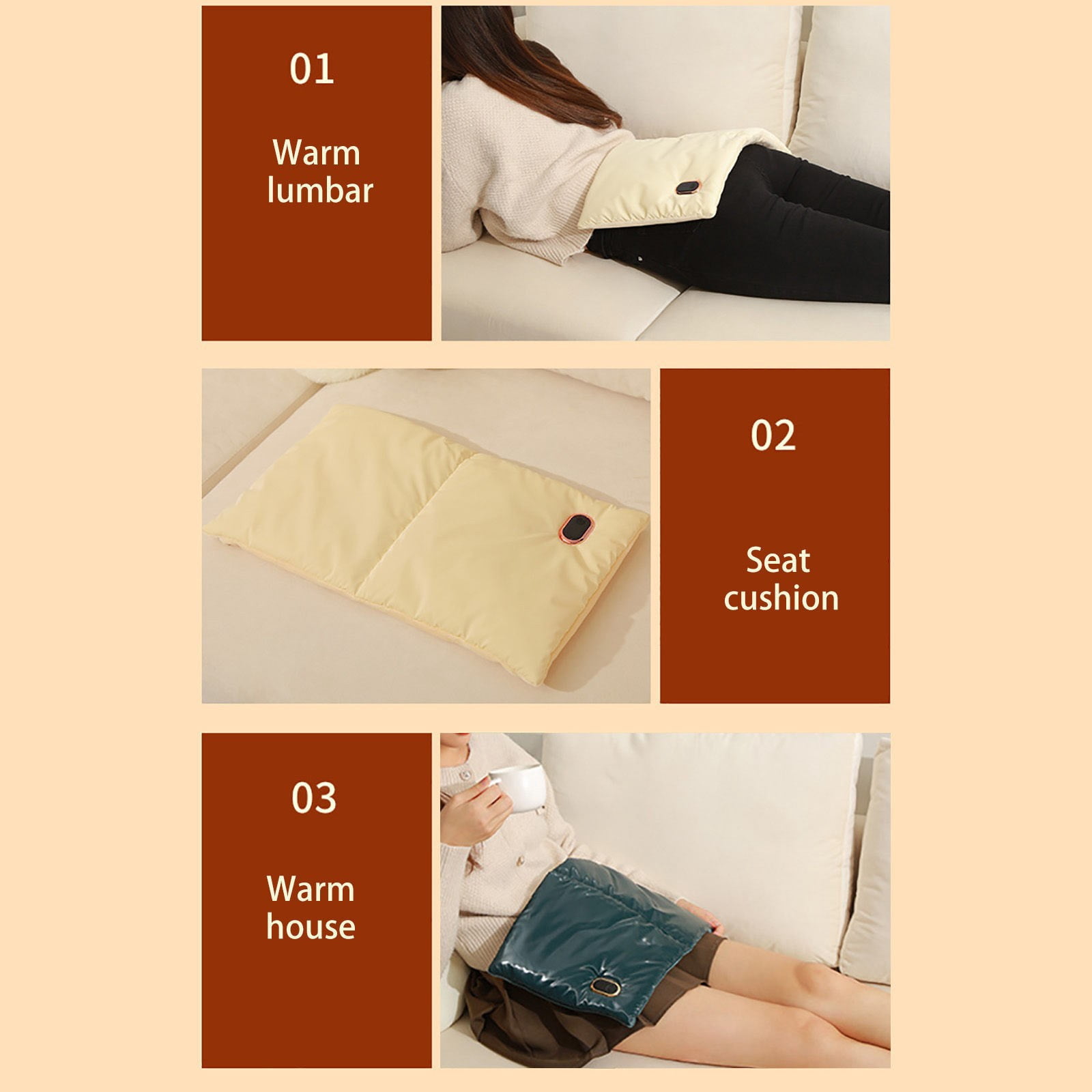 Homesteed Rechargeable Hand Warmer Electric Heated Pad Hot Water Bag Explosion Proof Portable Hand Warmers for Men Women Home Office Use