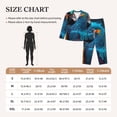 thumbnail image 4 of Fotbe Modern Style Blue Parrot Conjunto de Pijama de Manga Larga para Mujer con Estampado, Ropa de Dormir de 2 Piezas, Conjunto de Casa Suave y Cómodo con Bolsillos-Large, 4 of 7