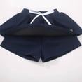 thumbnail image 4 of Amidoa Girls Shorts Soft Toddler Solid Color Elastic Waist Casual Summer Sports Shorts for Kids Navy Size 6, 4 of 8