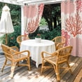 thumbnail image 6 of Outdoor Curtains for Patio Waterproof, Coral Pink Red Grommet Gazebo Curtains Drapes for Porch, Pergola,Backyard,Outside, Privacy Panel 54 x 84 Inch, Coastal Nautical Ocean Beach, 6 of 9