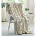 thumbnail image 4 of Cozy Tyme T176-30CWC-UE 50 x 60 in. Sacha Cable Knit Throw Blanket, Cream White, 4 of 7