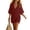 Wine, variant on Omexry Vacation Dresses Women's Solid Color Half Sleeve Collared Mini Dress Casual Summer Dress
