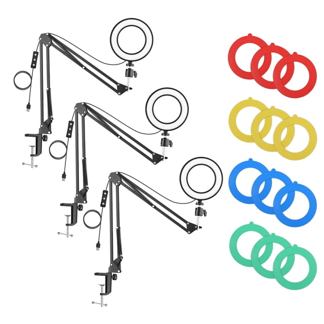 Kit de anillo de luz LED de 6 pulgadas que incluye 3 *