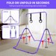 thumbnail image 3 of Barra de gimnasia horizontal multifuncional ajustable de altura para niños con anillos de oso, 3 of 5