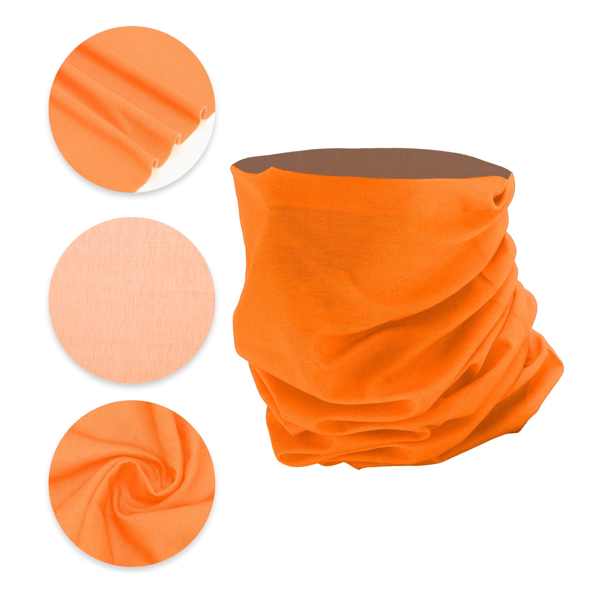 Unique Bargains Multi-function Face Scarf Mask 1 Pc Fluorescent Orange