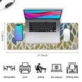 thumbnail image 5 of Long Mouse Pads for Desk,Blue Leaf and Vine Pattern Desk Mats on Top Of Desks, Desk Mouse Pad Extra Large with 3mm Non-Slip Base and Stitched Edge for Gaming,Office,Work,Home 31.5"x11.8", 5 of 6