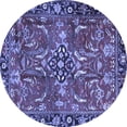 thumbnail image 1 of Ahgly Company Indoor Round Persian Blue Traditional Area Rugs, 3' Round, 1 of 4