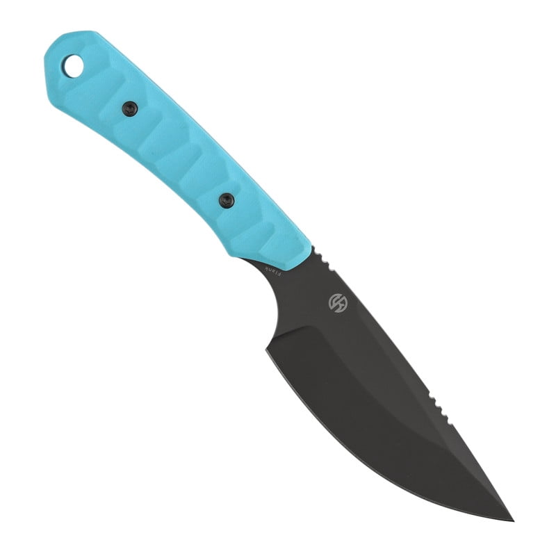 Kansept Flank Fixed Blade Knife,3.69'' Grey Coated D2 Blade,Sky Blue G10 Handle Pocket Tactical Knives,G006A6,with sheaths