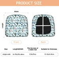 thumbnail image 3 of Light Blue Christmas House and Tree Seat Covers for Dining Room Chairs Set Of 4,Stretch Printed Washable Chair Seat Cover with Elastic Ties and Button,Removable Waterproof Couch Cushion Covers, 3 of 6