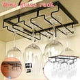 thumbnail image 3 of Tunhigl Upside Down Wine Glass Holder - Hanging Wine Cup Rack for Kitchen Cabinet, Perfect for Highball & Stemware, Easy Installation, Space-Saving Storage Solution, 3 of 5