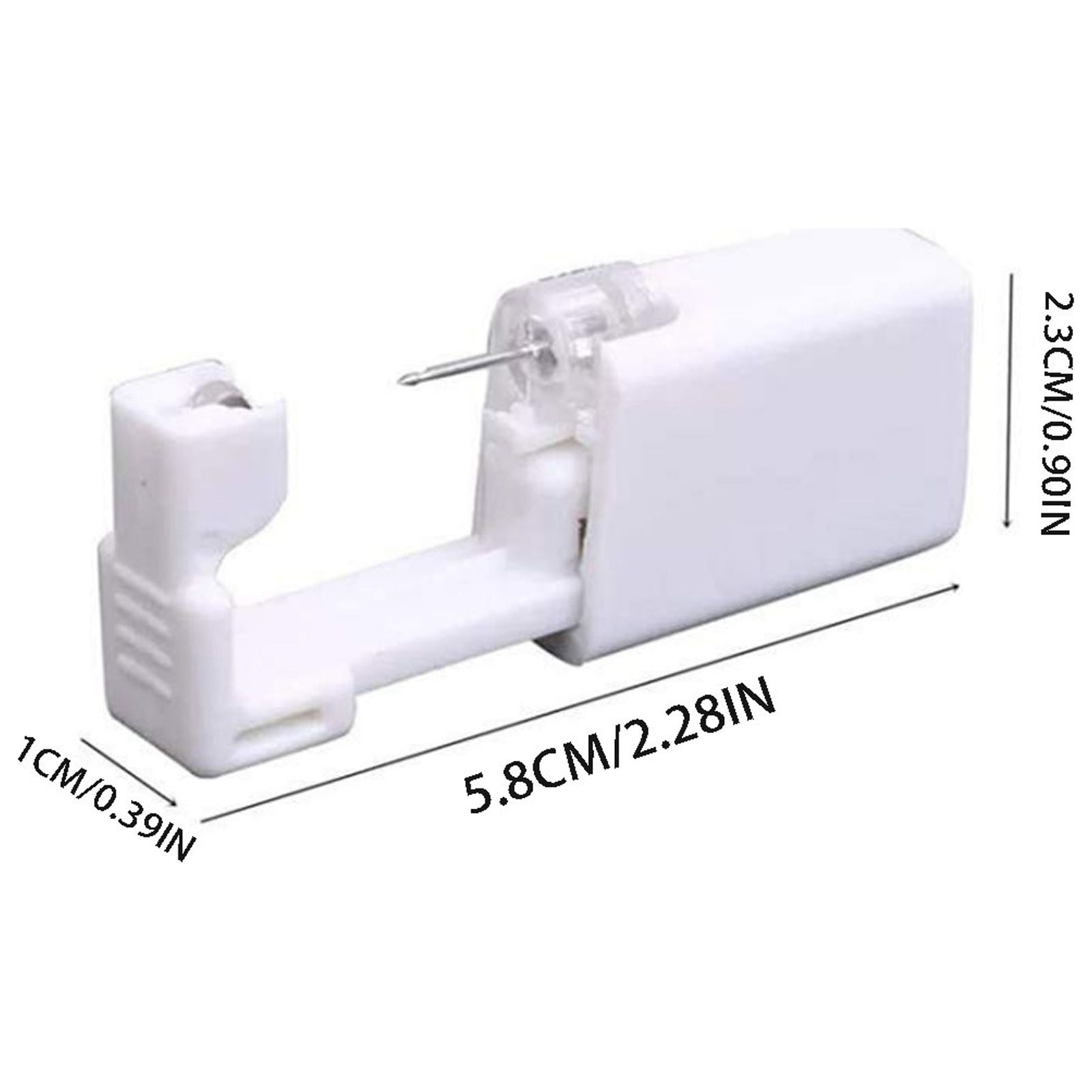 CHOII 6 Pack Self Ear Piercing Gun Earring Disposable Piercing Kit No Pain Easy Use Ear Piercing Gun Kit Tool with Stud at Home Self Ear Piercer Kit (White)