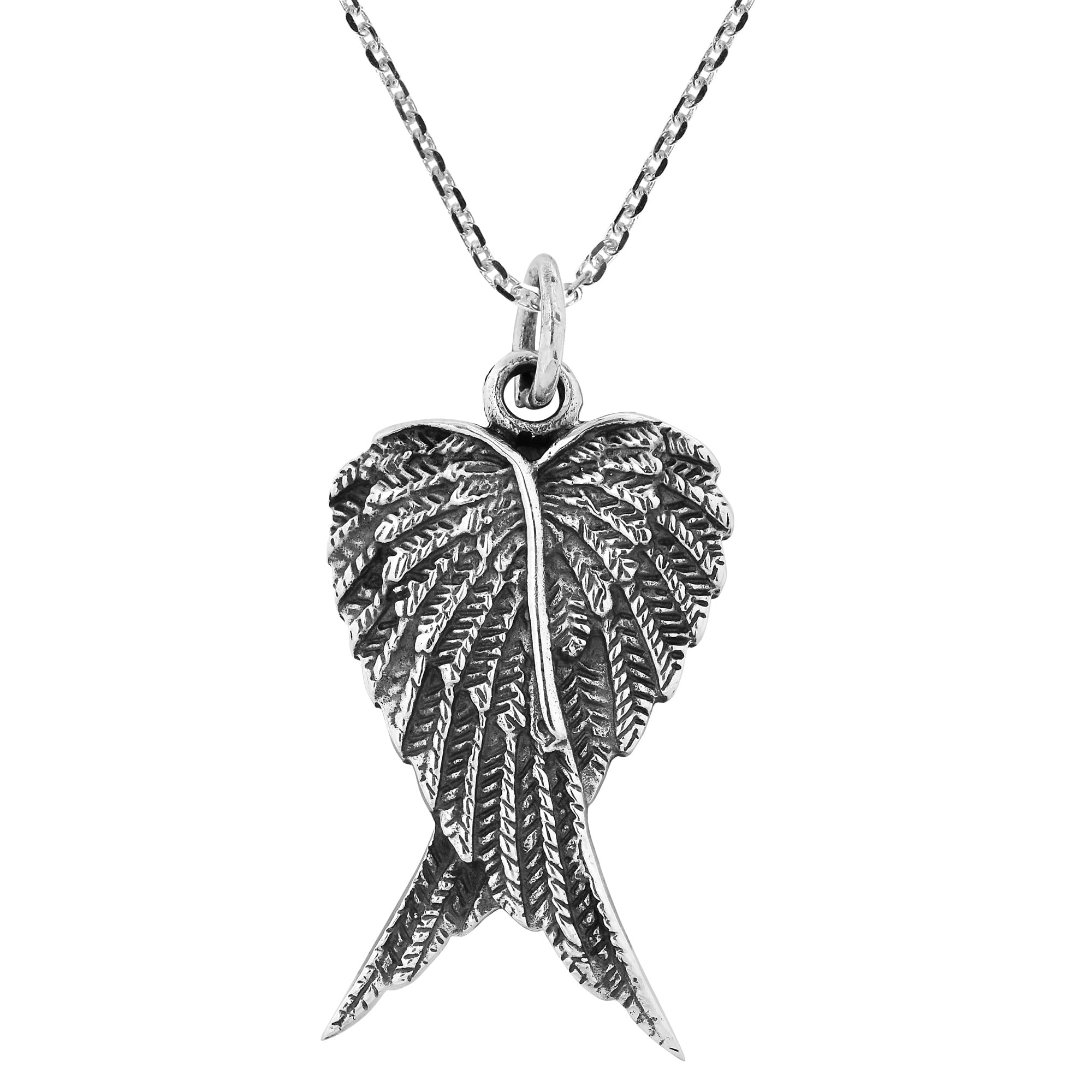 5pcs antiqued silver angel wing heart  pendants G93 