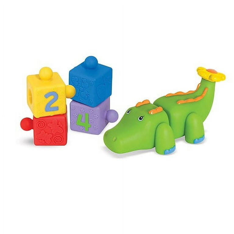 Melissa Doug Crocodile Pop Blocs Learning Toy