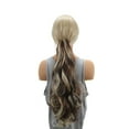 thumbnail image 3 of Unique Bargains 1 Pc Big Wave Retro Wig Hair Clips for Hair Extension 21.65" Length Beige Dark Brown, 3 of 6