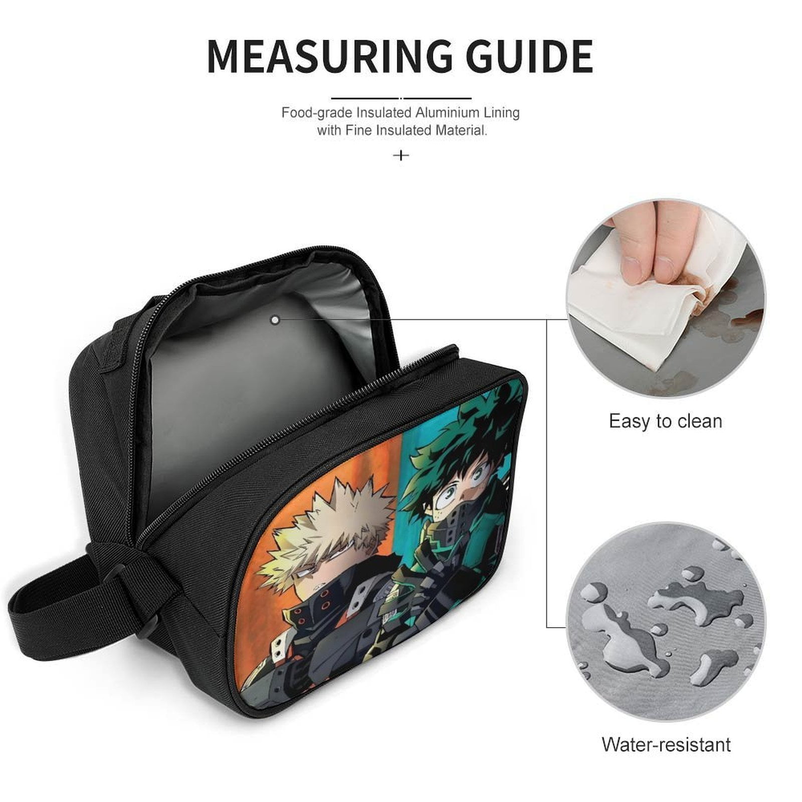 My Hero Academia Cartoon Lunch Bags Are Suitable For Work Travel And Outdoor Activities One size
