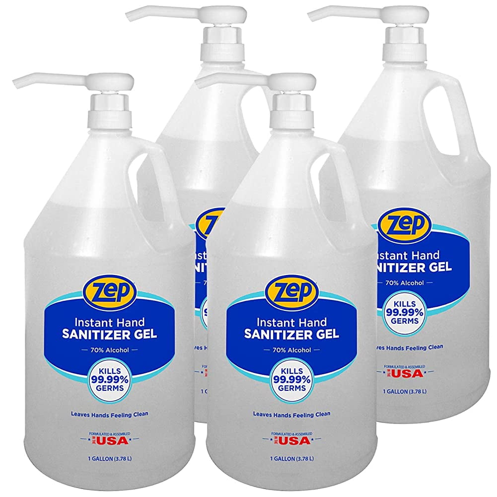 Zep Instant Hand Sanitizer Gel 70 Alcohol 1 Gallon (Case of 4