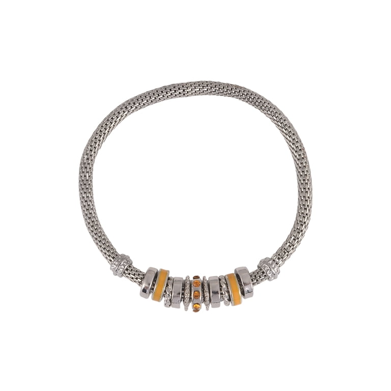 Time and Tru Silvertone Topaz November Birthstone Bracelet photo 1