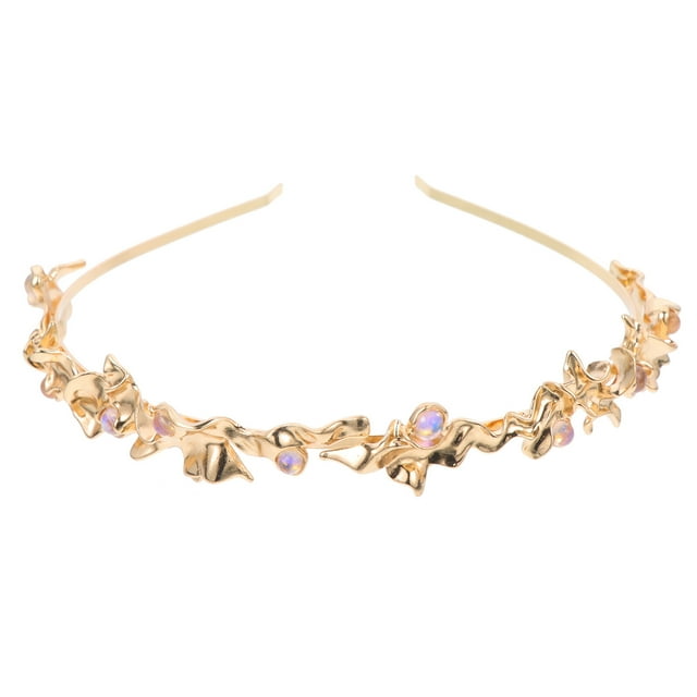 Metal Headband Party Hair Accessory Sparkling Headdress for Bride Party