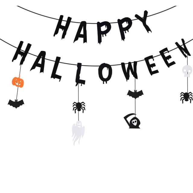 Decoraciones para fiestas de Halloween, suministros para fiestas de vampiros para Halloween, pancarta aterradora de Halloween, fieltro