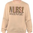 thumbnail image 2 of Anesthetist Nurse Leopard Print Sweatshirt Unisex 3X-Large Sand, 2 of 5