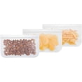thumbnail image 1 of PinesC Reusable Freezer Bags, Reusable Ziplock Bags Leakproof PEVA Ziplock Bags Ziplock Freezer Bags for Liquids Soup Meat Sandwich Snack Lunch Travel Home Organization 3PCS/S, 1 of 5