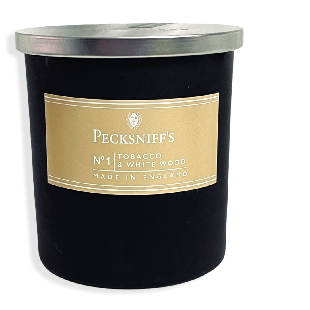Pecksniffs No 1 Tobacco & White Wood 150g Lidded Candle 