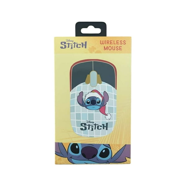 Disney Stitch USB Wireless Mouse – Holiday Santa Hat Design
