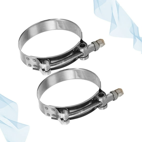 FELTECHELECTR 2Pcs Stainless Steel Hose Clamp Heavy Duty Hose Clamps for Automotive