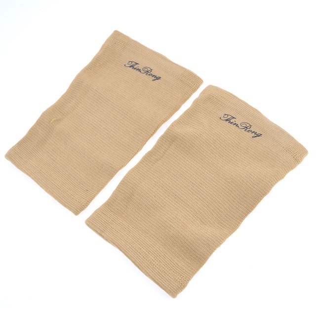 Unique Bargains 2 Pcs Support de Coude Texturé Extensible Design Chandail Khaki