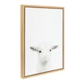 thumbnail image 2 of Kate and Laurel Sylvie Baby Goat Black and White Portrait Framed Canvas Wall Art by Simon Te Tai, 18x24 Natural, 2 of 6