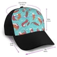thumbnail image 2 of Naloa Sea Otters Family In Blue Water Adult adjustable Print Baseball Hat, Patchwork curved brim baseball capfor Men and Women, One Size, 2 of 5