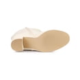 thumbnail image 6 of BLISSFUL STEP Women's Boots Round Toe Block Heels Knee High Solid Side Zipper Boots Cream White 8.5, 6 of 7