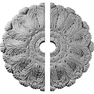 31"OD x 4"ID x 1 1/2"P Durham Ceiling Medallion, Two Piece (Fits Canopies up to 4 1/4")