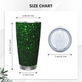 thumbnail image 4 of Bingfone Green Sparkling for 20 Oz Stainless Steel Travel Mug Double Wall Water Coffee Cup for Home,Office, Outdoor Works Great for Ice Drinks and Hot Beverage-Without Straw, 4 of 8